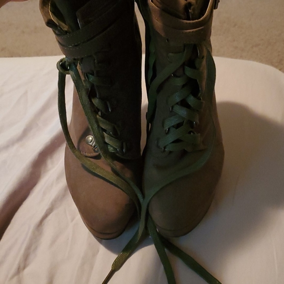 Brown Buckle High Heels - Picture 1 of 3